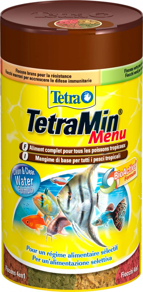 TETRA Menu Hrană 4 tipuri de fulgi pentru peşti ornamentali - Maxi-Pet.ro