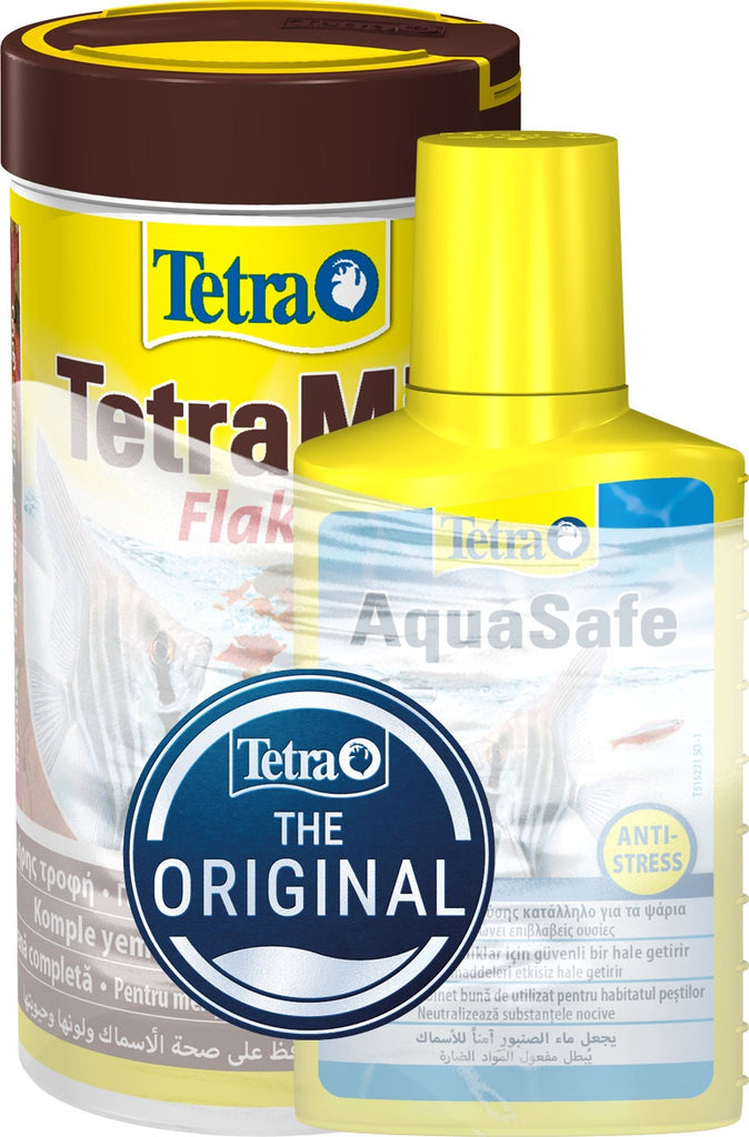 TETRA Min Flakes Hrana pentru pesti tropicali 250ml + Aqua Safe 100ml GRATIS