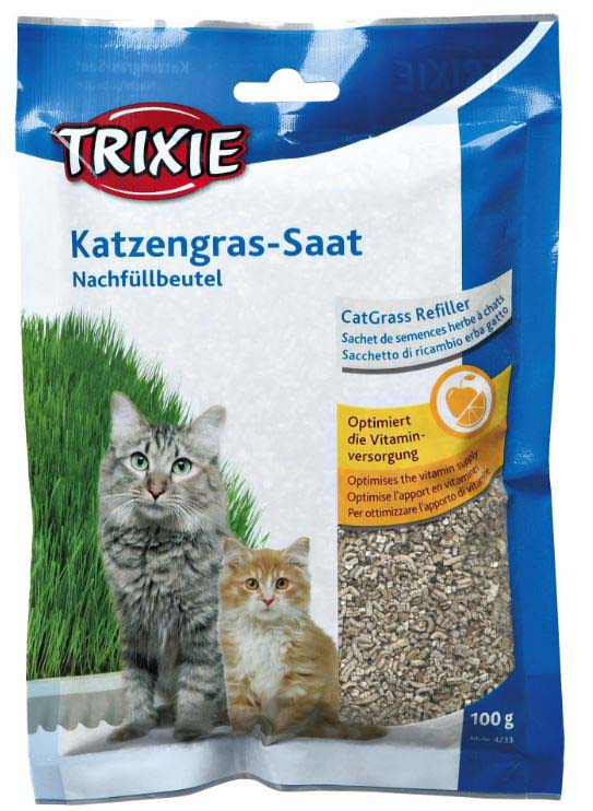 TRIXIE Iarbă pentru pisici - rezervă seminţe, pungă 100g - Maxi-Pet.ro