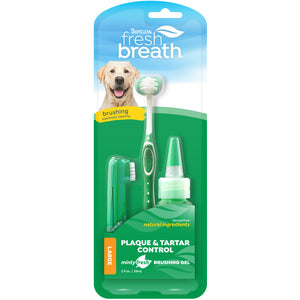 TROPICLEAN Kit igiena orala pentru caini Fresh Breath, talie mare, 59ml