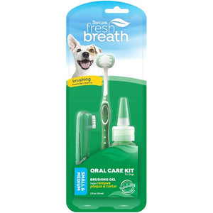 TROPICLEAN Kit igiena orala pentru caini Fresh Breath, talie mica, 59ml