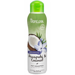 TROPICLEAN Sampon pentru caini cu blana alba, Awapuhi & Coconut, 355ml