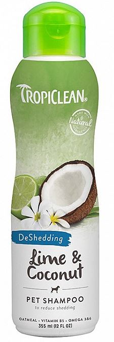 TROPICLEAN Sampon pentru caini impotriva caderii parului, Lime & Coconut, 355ml