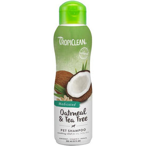 TROPICLEAN Sampon pentru caini Medicated Oatmeal, calmant pt piele iritata, 335m