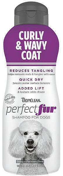 TROPICLEAN Sampon pentru caini Perfect Fur Curly & Wavy Coat, 473ml