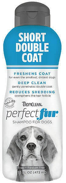 TROPICLEAN Sampon pentru caini Perfect Fur Short Double Coat, 473ml