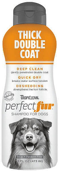 TROPICLEAN Sampon pentru caini Perfect Fur Thick Double Coat, 473ml 