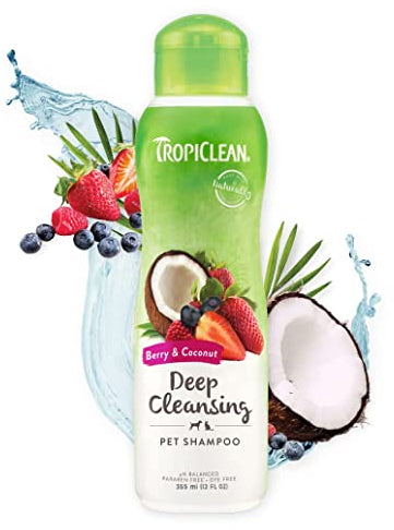 TROPICLEAN Sampon pentru caini si pisici Deep Cleaning, Berry & Coconut, 355ml