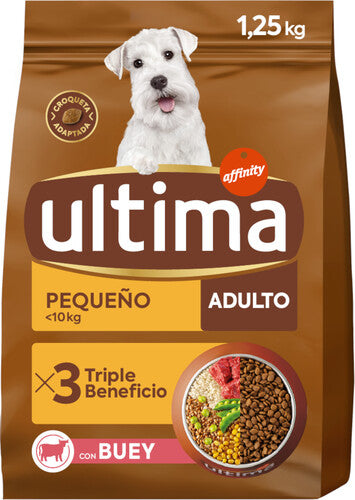 ULTIMA Hrana uscata pentru caini Mini Adult, cu Vita 1,25kg 
