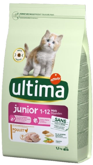 ULTIMA Hrana uscata pentru pisicute, JUNIOR, cu Pui 1,5kg 