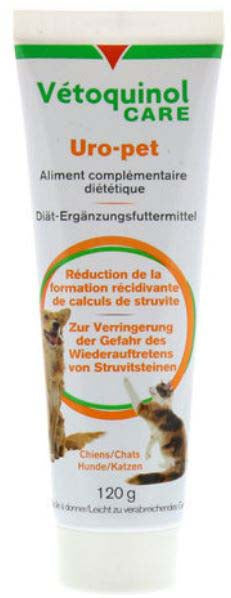 URO-PET (Vetoquinol) Pasta supliment alimentar pentru acidifierea urinei 120g
