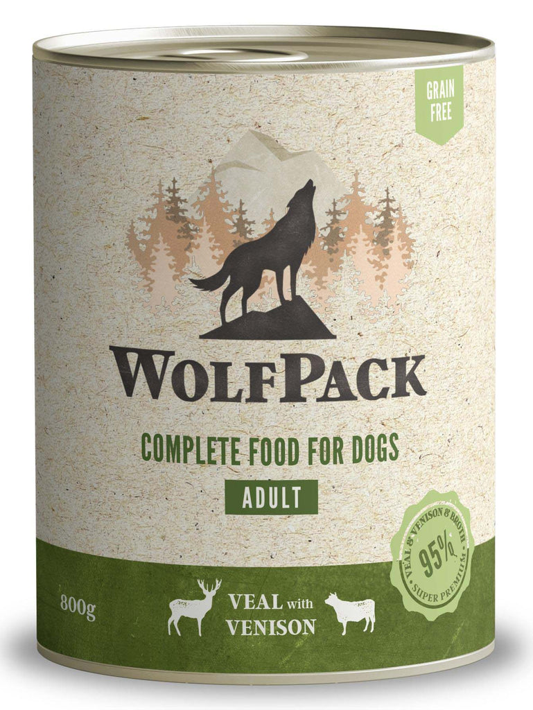 WOLFPACK Adult Vitel/Vanat, Hrana umeda pentru caini adulti 800g