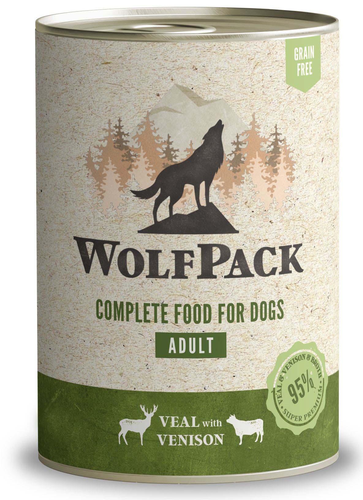 WOLFPACK Adult Vitel/Vanat, Hrana umeda pentru caini adulti