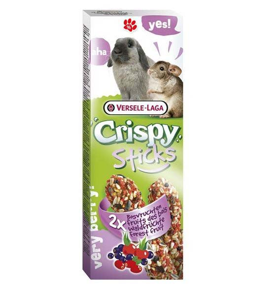 VERSELE-LAGA Crispy Sticks pt iepuri şi şinşila Fructe de Pădure, 2bucăţi, 110g - Maxi-Pet.ro