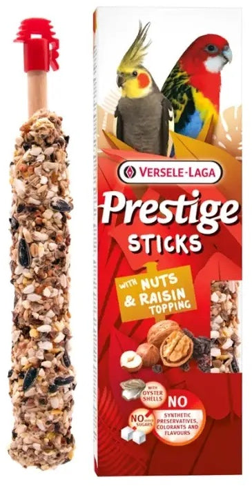 VERSELE-LAGA Prestige Baton pentru pasari medii, Nuci si Stafide 2 bucati 140g