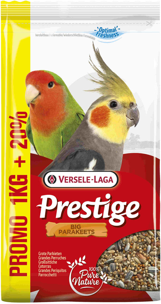 VERSELE-LAGA Prestige Big Parakeets Hrană pentru păsări medii 1kg+200g GRATIS - Maxi-Pet.ro