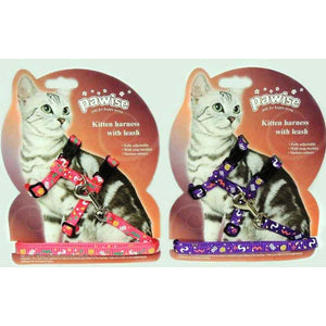 PAWISE Kitten Ham si lesa pentru pisicute,  Roz/Violet 120cm