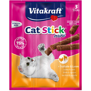 VITAKRAFT Baton Mini Recompensa pentru Pisici, cu Miel si Curcan