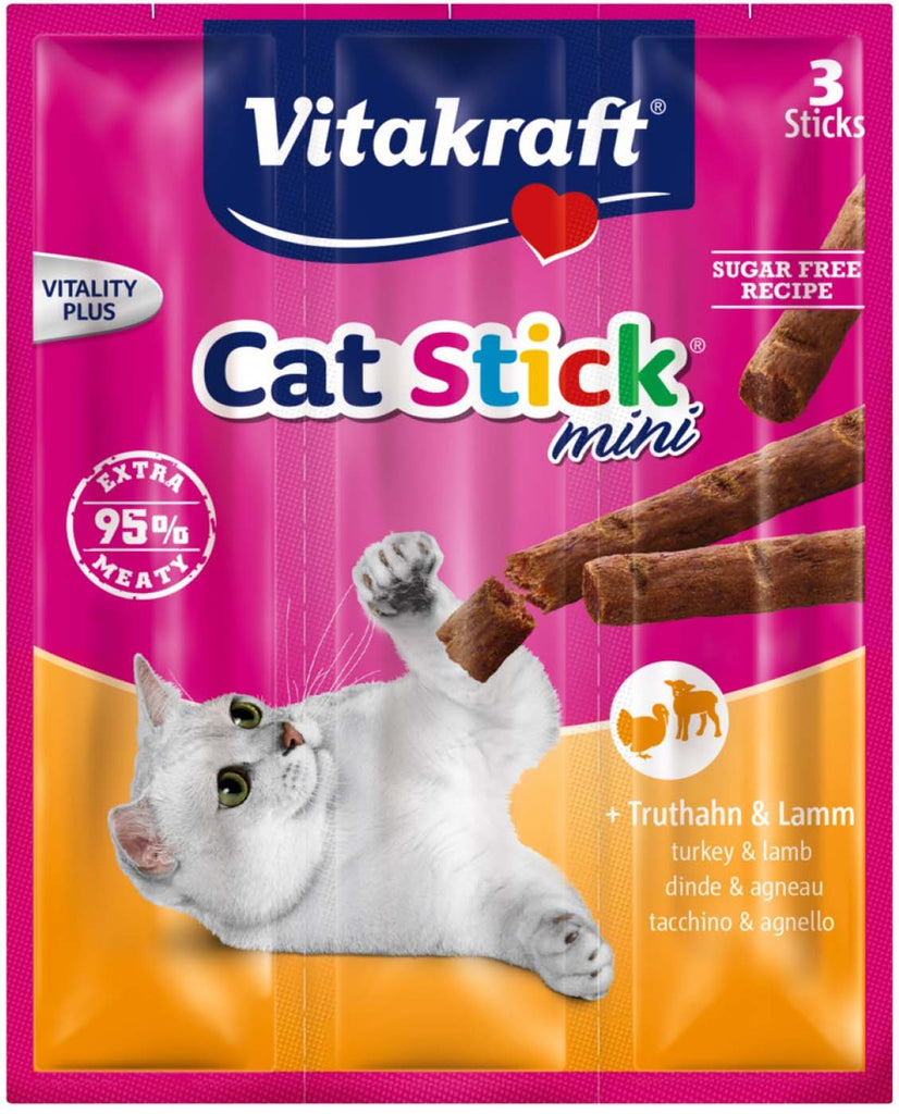 VITAKRAFT Baton Mini Recompensa pentru Pisici, cu Miel si Curcan