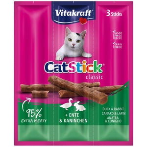 VITAKRAFT Baton Mini Recompense pentru pisici, cu Iepure si Rata