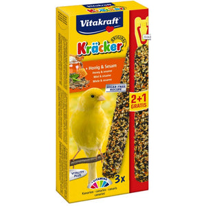 VITAKRAFT Baton pentru canari, cu Miere si Susan 2 batoane + 1 baton GRATIS, 90g