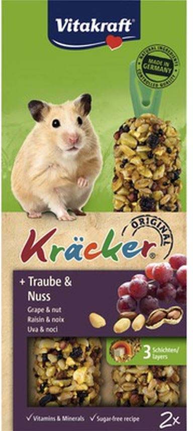 VITAKRAFT Baton pentru hamsteri, cu Stafide si Arahide 2 bucati, 112g