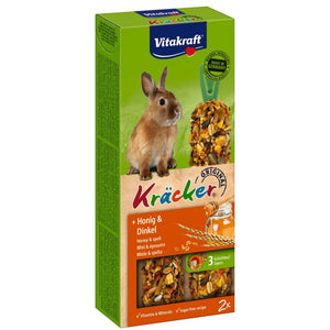 VITAKRAFT Baton pentru iepuri pitici, cu Miere si Spelta, 2 bucati, 112g