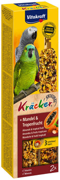 VITAKRAFT Baton pt papagali Africani, cu Migdale şi Fructe tropicale 2 buc, 180g