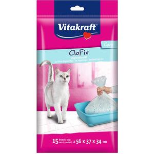 VITAKRAFT Clo Fix Pungi igienice pentru litiera, 15 bucati