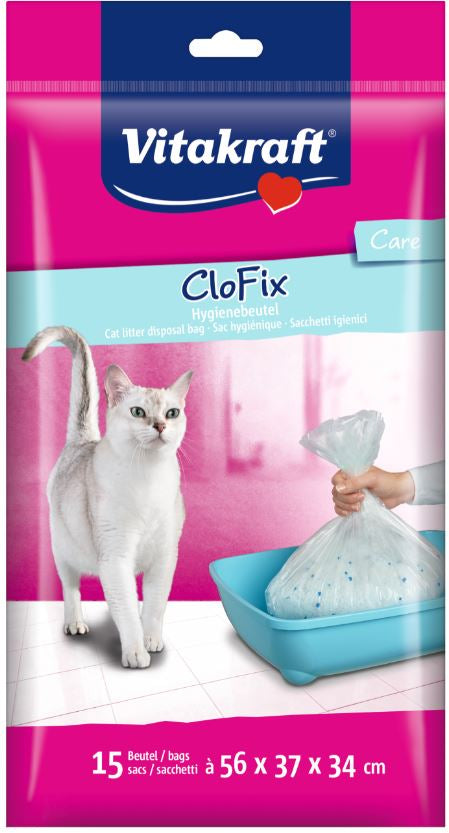 VITAKRAFT Clo Fix Pungi igienice pentru litiera, 15 bucati