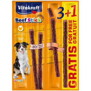 VITAKRAFT Delicatese pentru caini Beef Stick cu Curcan 4 bucati, 48g, 3+1GRATIS