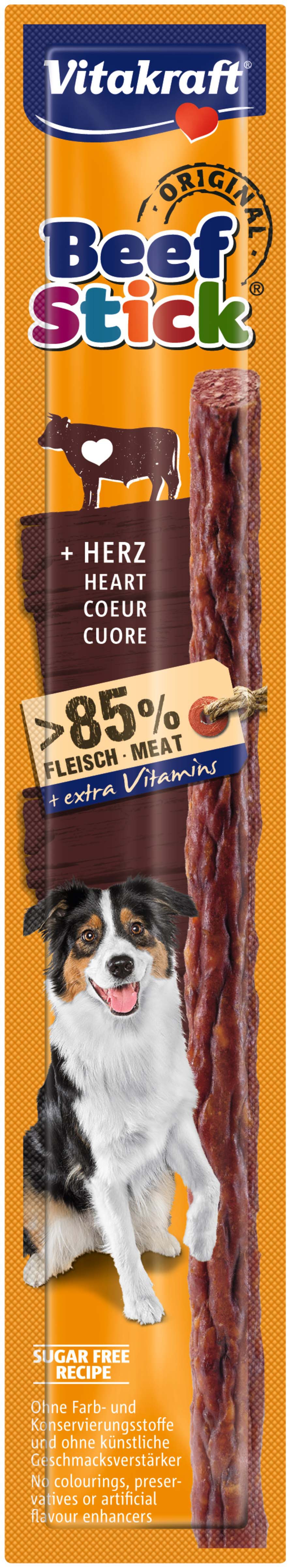 VITAKRAFT Delicatese pentru caini Beef Stick cu Inima de Vita, 1 bucata, 12g
