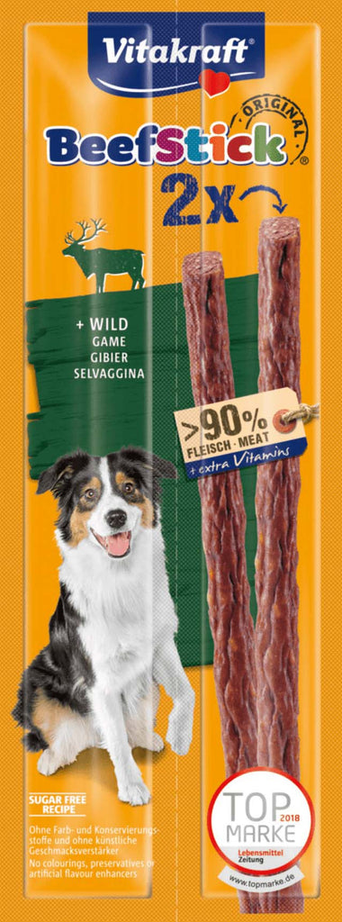 VITAKRAFT Delicatese pentru câini Beef Stick cu Vânat 2 bucăţi, 24g - Maxi-Pet.ro