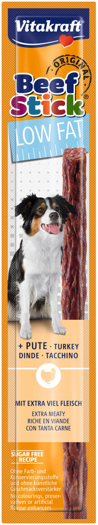 VITAKRAFT Delicatese pentru câini Beef Stick LOW FAT cu Curcan, 1 bucată, 12g - Maxi-Pet.ro