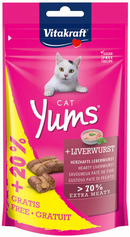 VITAKRAFT Delicatese pentru pisici Cat Yums cu Ficat 40g+20% GRATIS