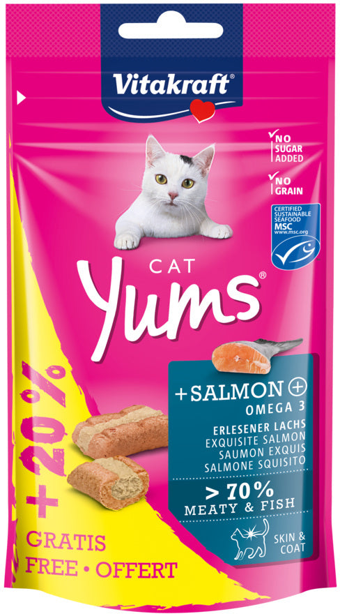 VITAKRAFT Delicatese pentru pisici Cat Yums cu Somon 40g+20% GRATIS - Maxi-Pet.ro