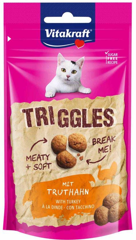 VITAKRAFT Delicatese pentru pisici TRIGGLES cu Curcan, 40g