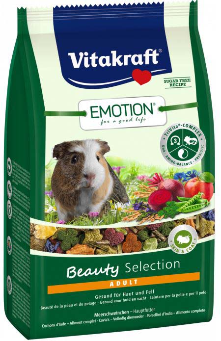 VITAKRAFT Hrană Emotion Beauty pt porcuşori de Guineea, cu Omega-6, 600g - Maxi-Pet.ro