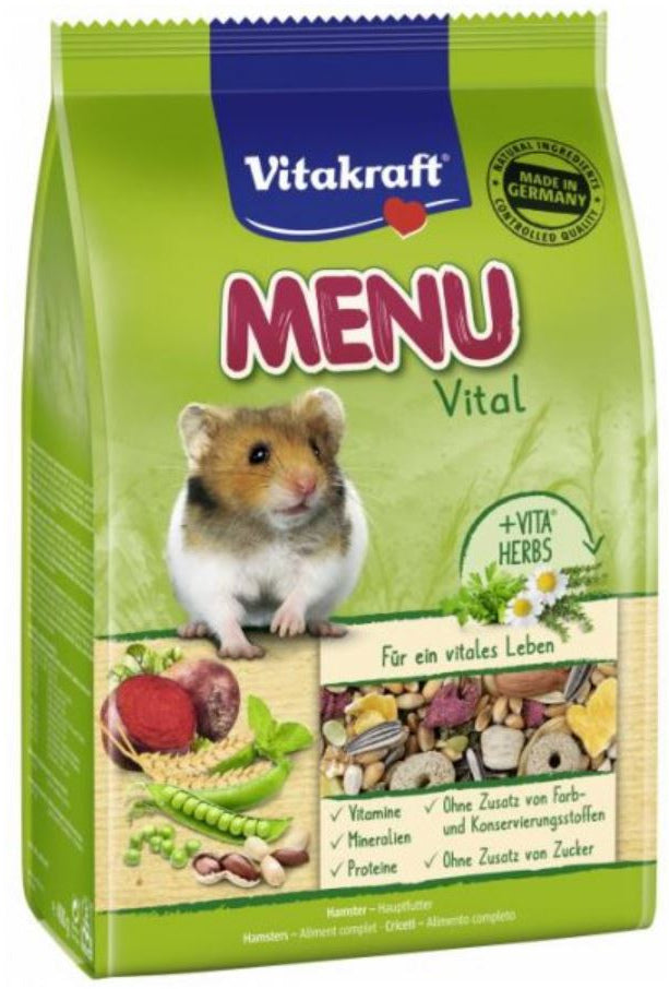 VITAKRAFT Menu VITAL cu Ierburi, Hrană completă pentru Hamsteri 400g - Maxi-Pet.ro