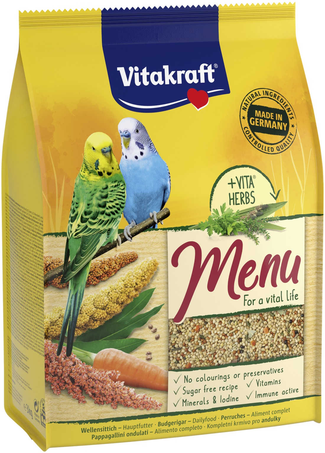 VITAKRAFT Menu VITAL cu Ierburi, Hrana completa pentru Perusi