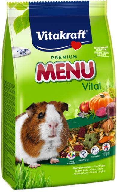 VITAKRAFT Menu VITAL cu Ierburi, Hrana completa pentru porcusori de Guineea