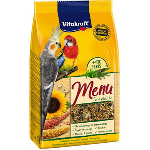 VITAKRAFT Menu VITAL cu Ierburi, Hrana pentru papagali de marime medie,Nimfe 1kg