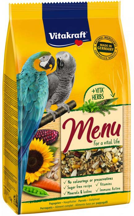 VITAKRAFT Menu VITAL cu Ierburi, Hrana pentru papagali mari 1kg