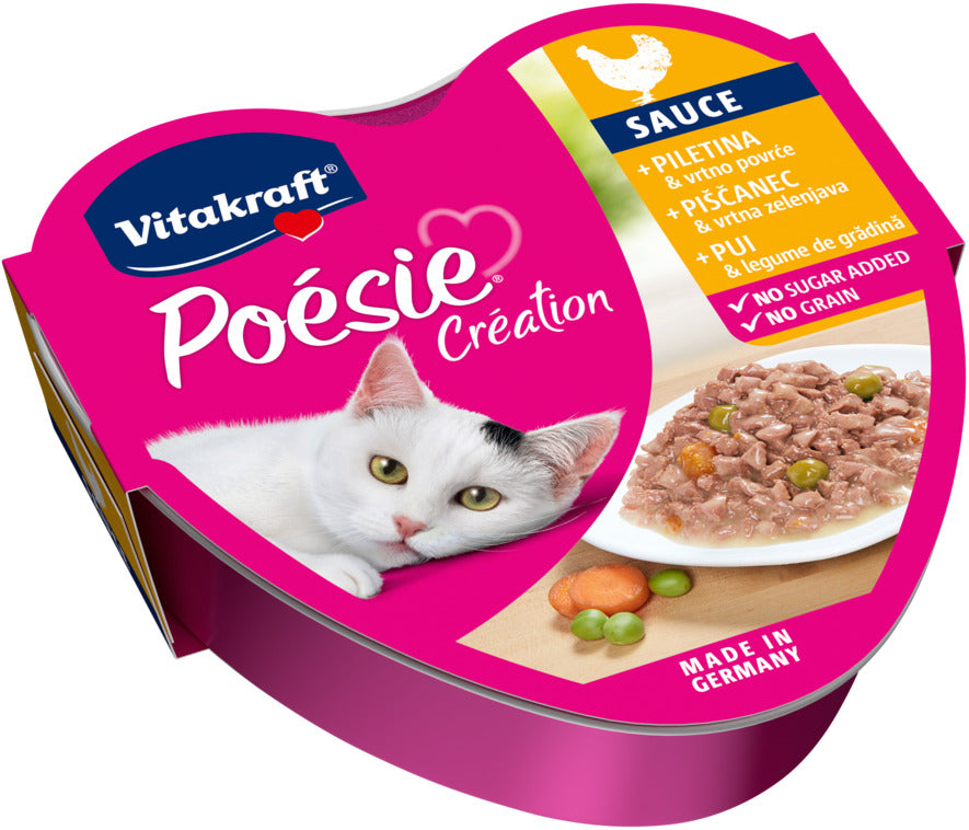 VITAKRAFT Poesie Creation Bol pentru pisici, cu Pui si Legume 85g