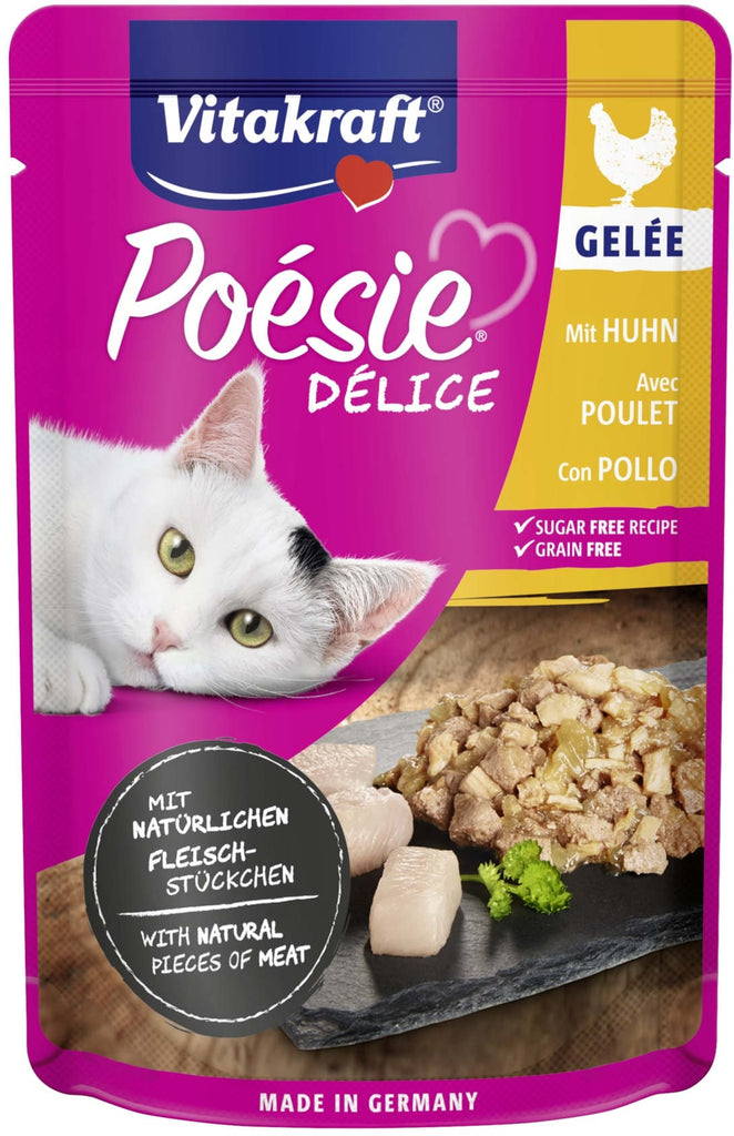 VITAKRAFT Poesie Delice Gelee Plic pentru pisici, cu Pui in Aspic 85g
