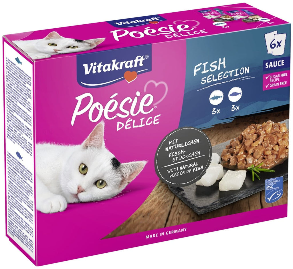VITAKRAFT Poesie Delice Sauce Fish Plic pentru pisici, in Sos, pachet 6x85g