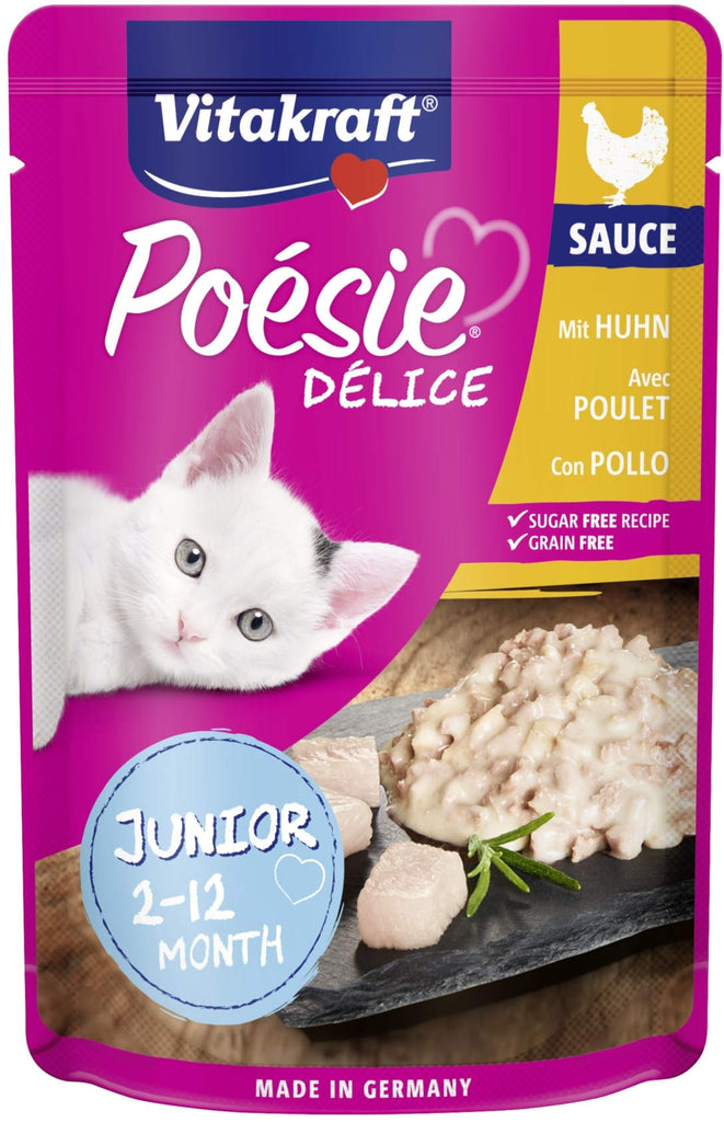 VITAKRAFT Poesie Delice Sauce JUNIOR Plic pentru pisicute cu Pui in Sos 85g