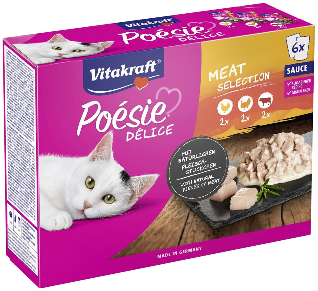 VITAKRAFT Poesie Delice Sauce Meat Plic pentru pisici, in Sos, pachet 6x85g