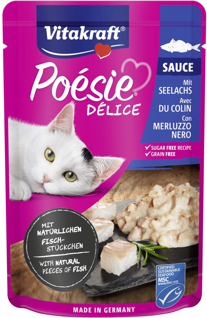 VITAKRAFT Poesie Delice Sauce Plic pentru pisici, cu Cod Negru in Sos 85g