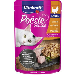 VITAKRAFT Poesie Delice Sauce Plic pentru pisici, cu Piept de Curcan in Sos 85g